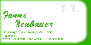 fanni neubauer business card